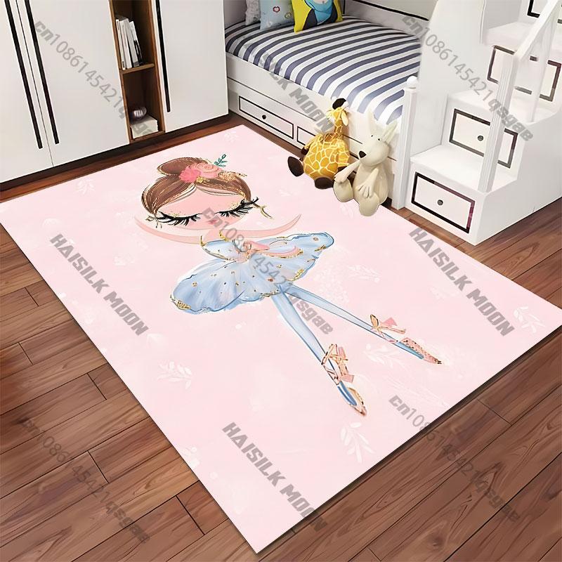 Elegant ballerina in graceful pose carpet Yoga living room room decor children's crawling mat doormat area rug games mat