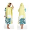 2025 Quick-Dry Hooded Swim Poncho with Zipper - Portable Bathrobe and Beach Towel