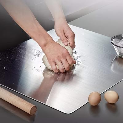 Extra Large Stainless Steel Cutting Board - Thick, Food-Safe for Smooth Rolling & Kneading In the Kitchen