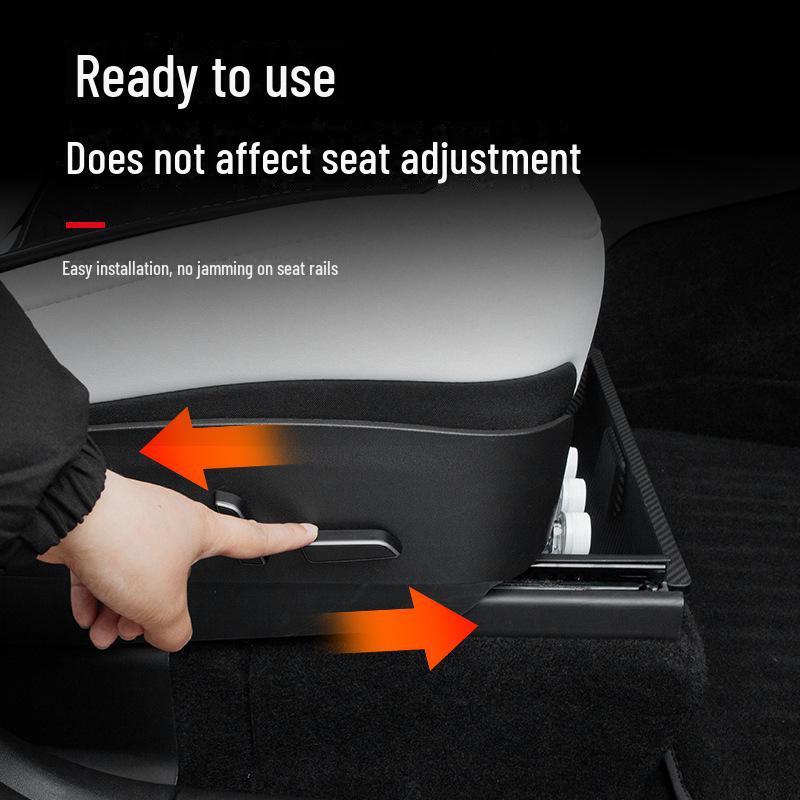 Versteckte Schublade unter dem Sitz des Tesla Model Y