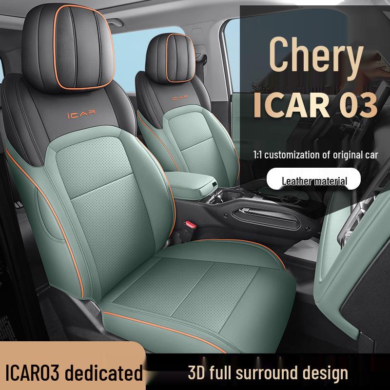 New Universal 5-Seat Full Leather Car Seat Cushion for Car03 - All Seasons