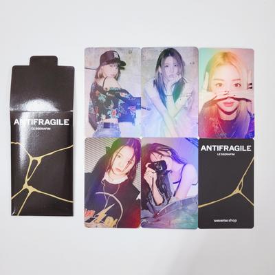 LE SSERAFIM ANTIFRAGILE Weverse Pre-order Benefit Photo Cards SET Black