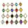 5Pcs 22*30Mm Shiny Rhinestone Rhombus Alloy Accessories Diy Jewelry Accessories Decoration