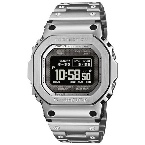 Ρολόι Χερός Casio G-Shock Full Metal MIP LCD Εξοπλισμένο με Bluetooth Ραδιοελεγχόμενο Ηλιακό GMW-BZ5000D-1JF Ανδρικό Ασημί