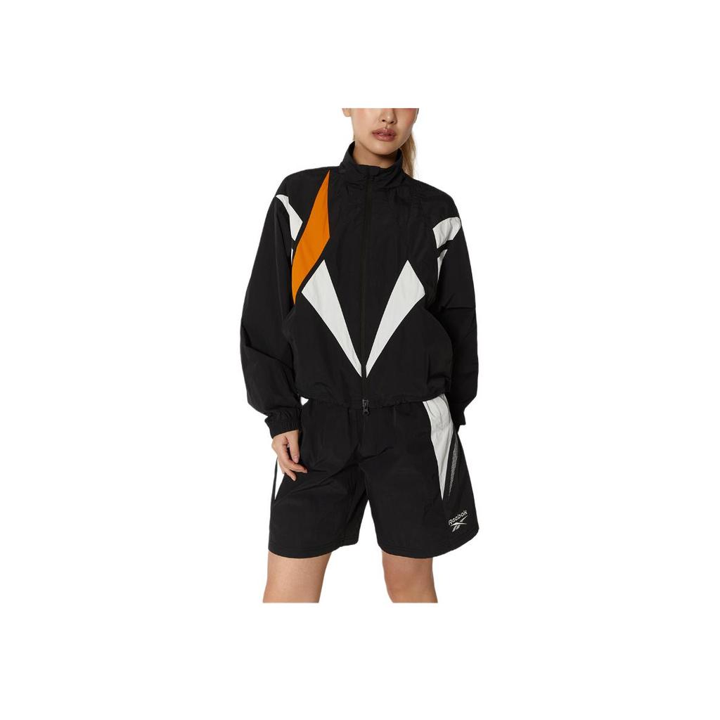 Reebok Printed Short Sleeve Jacket Women jackets Black REJU4EJ34BK