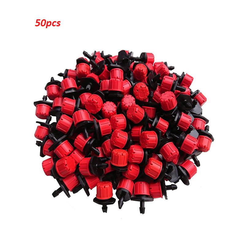 

20/50 шт. Регулируемые на 360 градусов капельницы для полива, разбрызгиватели, 1/4 дюйма, эмиттеры, капельный полив для системы полива, балкон, двор, теплица