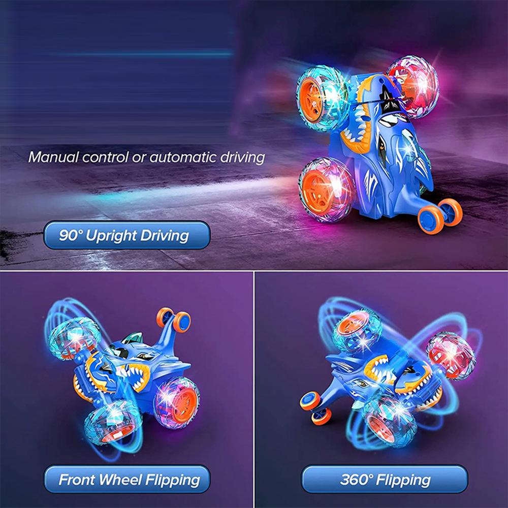 Children's 360° Rotating Stunt Off-Road Remote Control Car - 2.4G Light-Up Toy