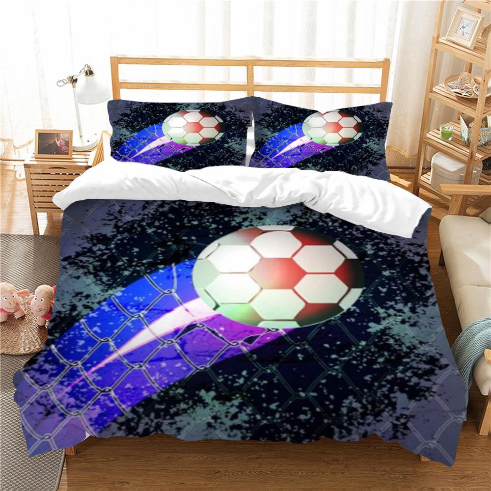Soccer Duvet Cover Sports Style Home Bedspreads King Queen Size Bedding Fashion Quilt Cover Woman Man Bedding Sets