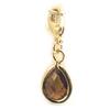 Les Trésors De Lily [L1263] - Brown Gold Plated 'Linda' Charm Pendant
