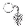 Pendants Mushroom Charm Branch Keychain Leaf Key Ring 28mm