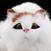 Adorable Plush Cat Figurine for Home Decor and Desk Display