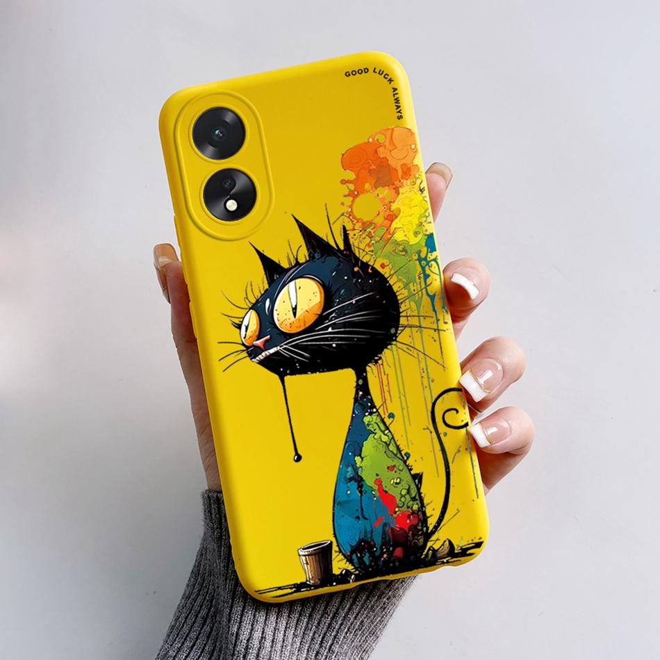 For Oppo A18 A38 Case Cute Bear Frog Cartoon Soft Silicon Phone Case For Oppo A38 4G A 38 OppoA38 CPH2579 6.56" Back Cover Capas