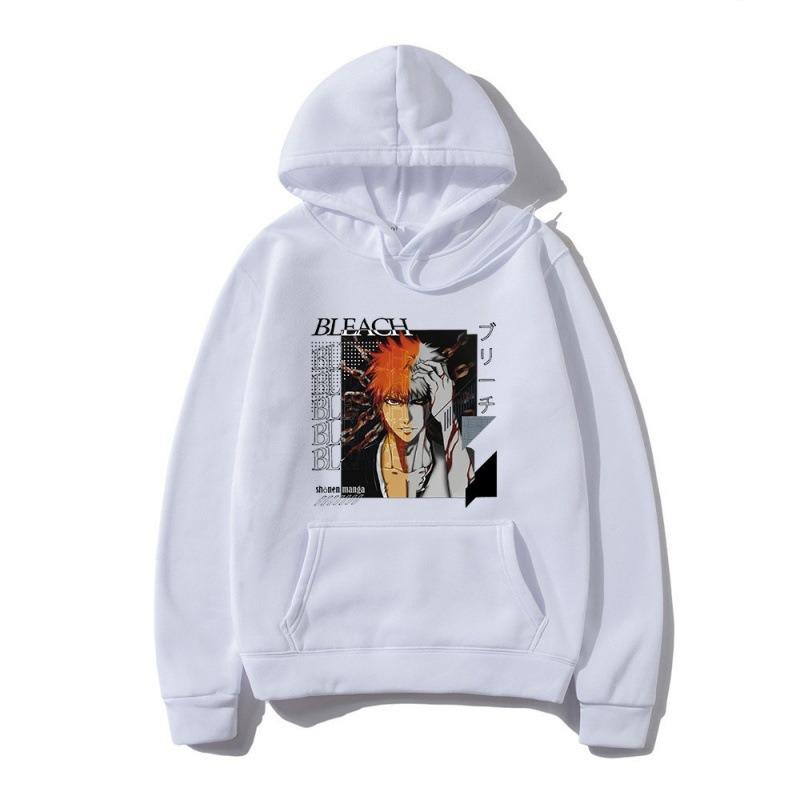 Бог Смерти BLEACH Ичиго Куросаки Принт Осень Зима Харадзюку Худи Студенческий Пуловер Толстовка с капюшоном Мужская Мода S