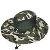 Mode Outdoor Breitkrempig Tarnmuster Fischerhut Bucket Boonie Hut Anti-UV Kappe