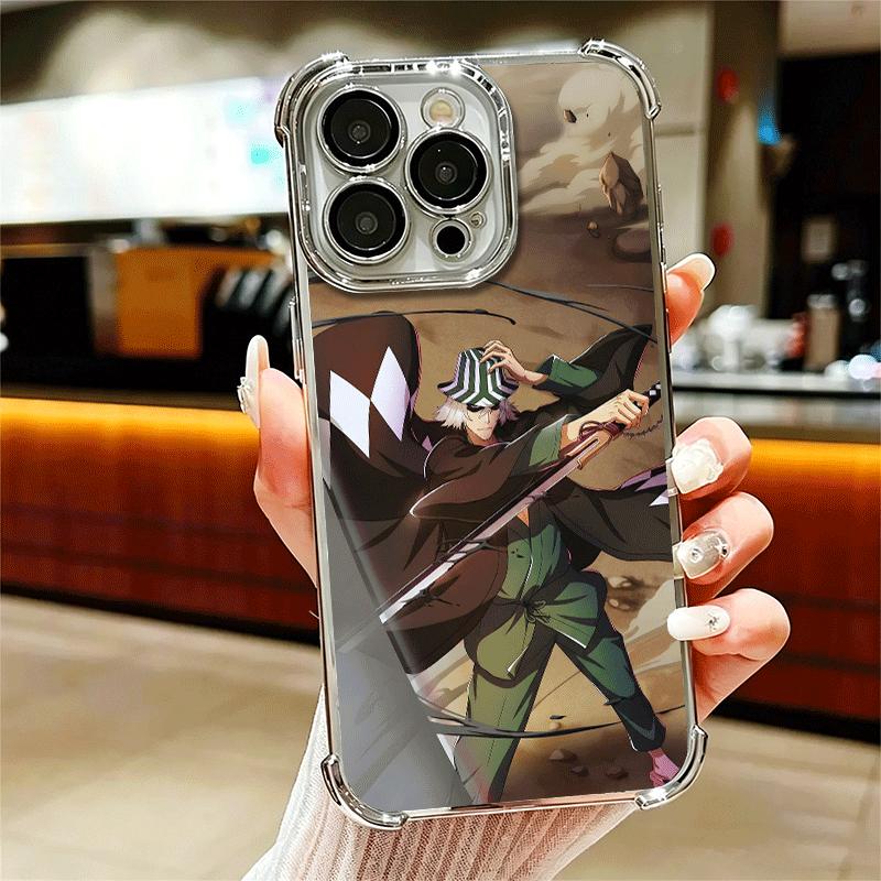 

Bleach Kisuke Urahara Plating Phone Case For Iphone 16 17 Pro Max Air 16E 14 15 Plus 12 13 Mini Anti-Fall Airabag Cover iPhone 16 Pro Max