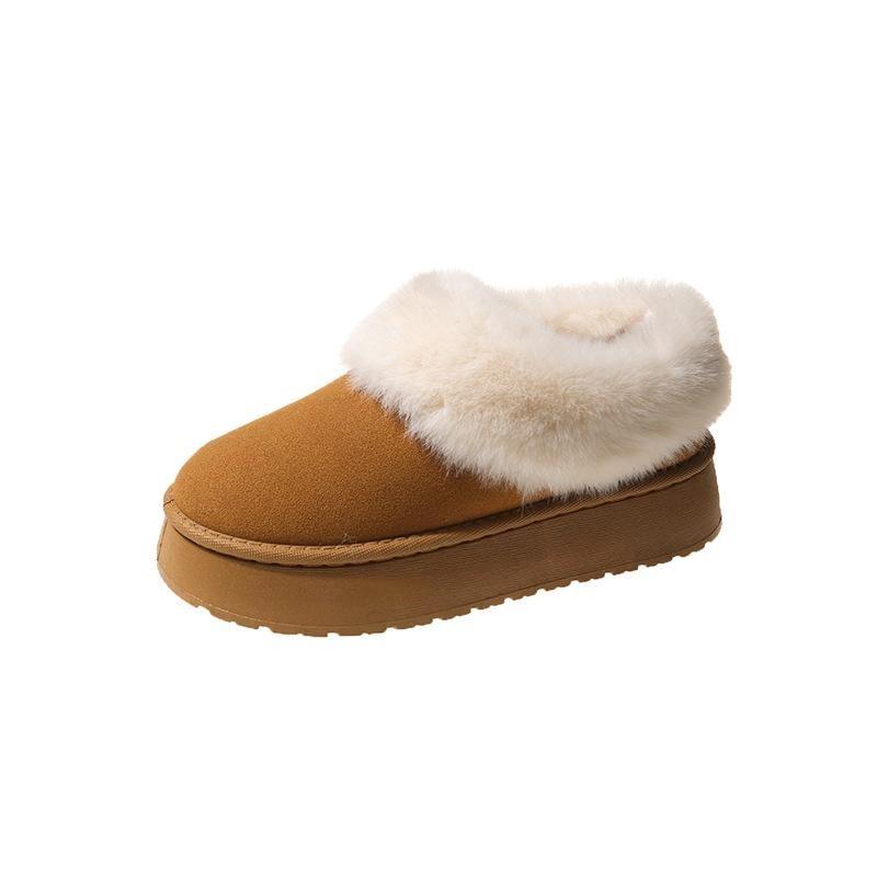 Snow Boots Women's New Platform for Autumn and Winter 2025, Wearing Cotton Boots with Thickened and A Pair of Fashionable Cotton Boots To Keep Warm