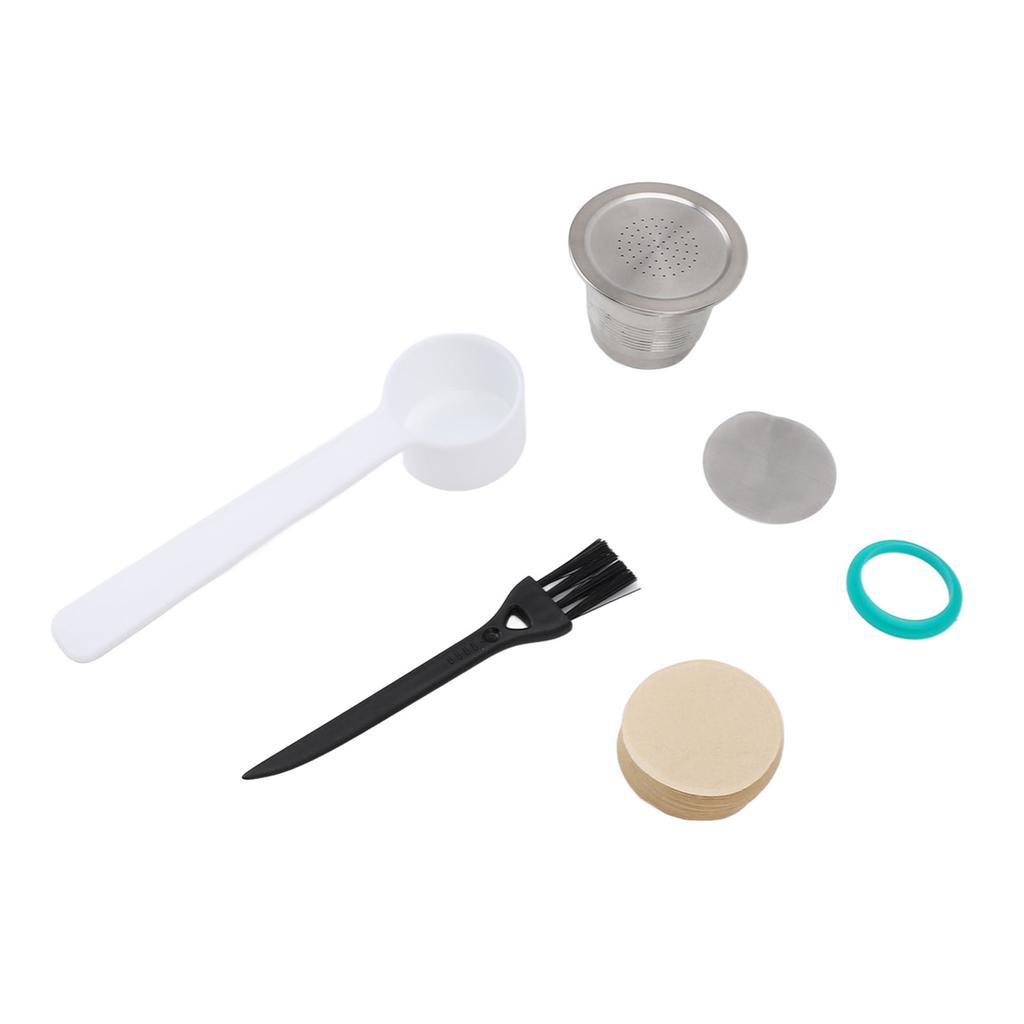 Coffee Capsule Filter Paper Set Reusable Easy Cleaning Stainless Steel Coffee Pods with 100pcs