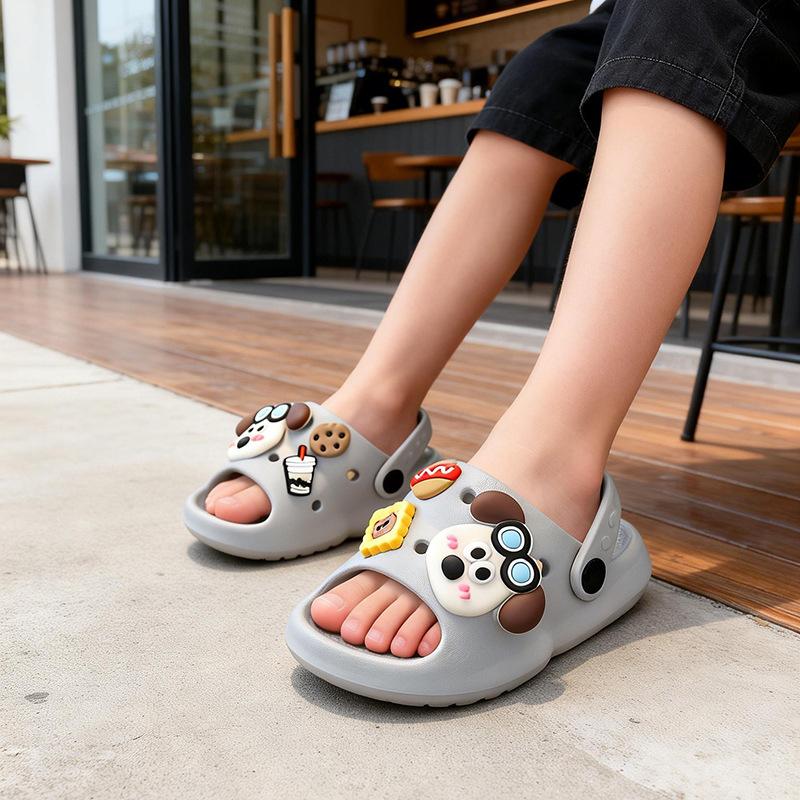EVA Women's Summer Cartoon Cute Non-slip Indoor Bathing Thick-soled Slippers, Baby Sandals
