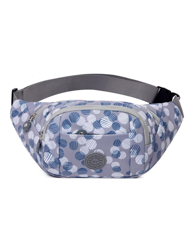 Damen Bunte Bedruckte Wasserdichte Bauchtasche mit Großer Kapazität Mehrschichtige Praktische Verschleißfeste Brusttasche
