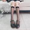 Knee Stockings Women'S Summer Thin White Pure Desire White Silk Thigh Stockings Love Black Silk Polka Dot Knee Socks