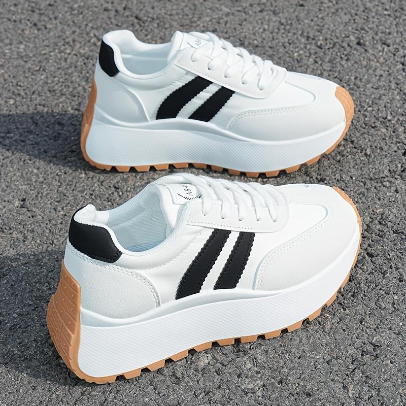 

Ladies Spring Casual Sports Shoes with Thick Sole, Height Increasing, Versatile, and Thick Retro Casual Shoes 42 білий