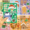 8/16/24Pcs Cartoon Christmas Puzzle Stickers DIY Handmade Toys Decoration On Notebook Phone Case Fridge for Ambiance Creation