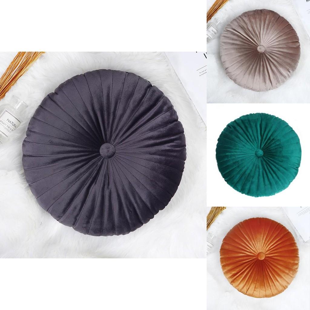 Cozy Round Pumpkin Back Seat Chair Cushion With Soft Velvet Touch And Durable Design