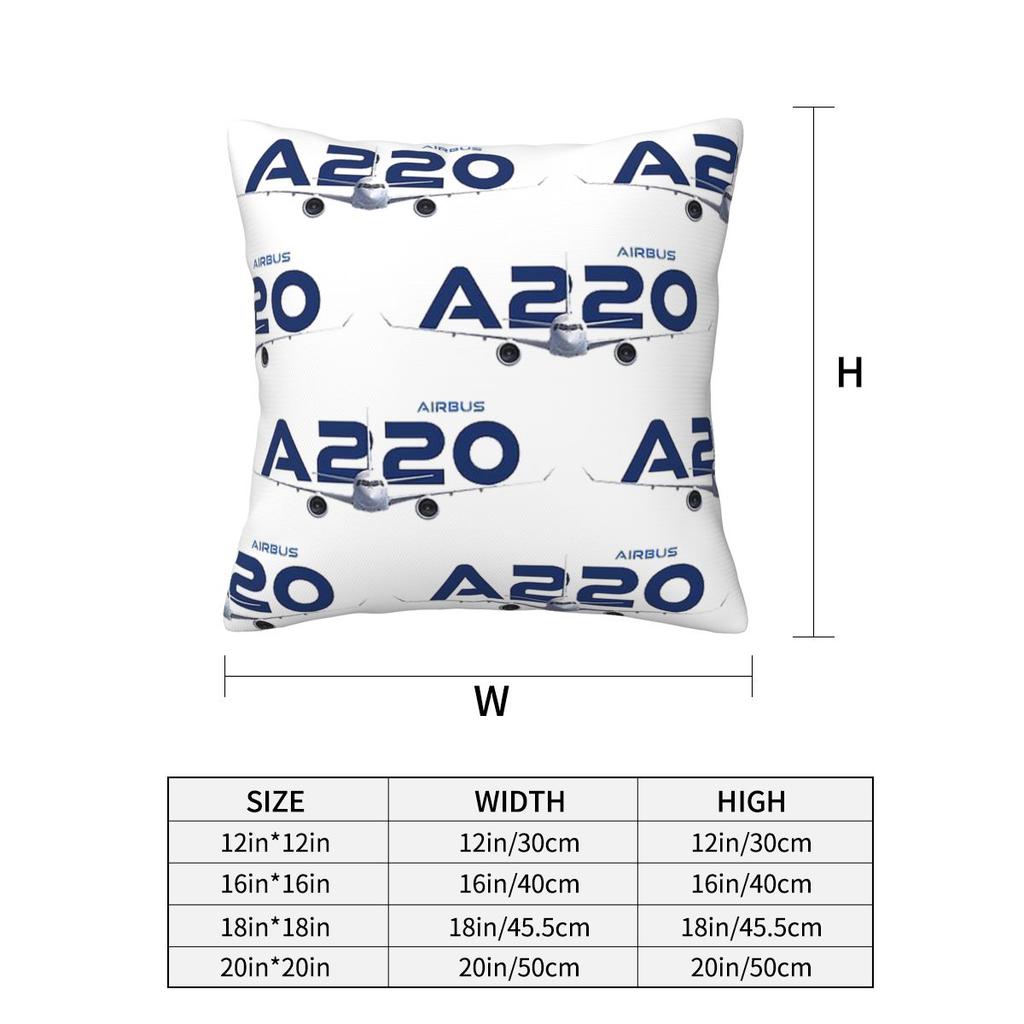 Airbus A220 Square Pillowcase Pillow Cover Cushion Zip Decorative Comfort Throw Pillow for Home Bedroom