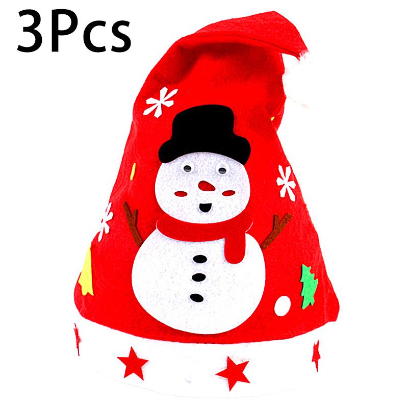 

3 шт./компл. набор для творчества DIY нетканые игрушки ручной работы мультфильм новая рождественская шапка личность для детей высокое качество 3Pcs
