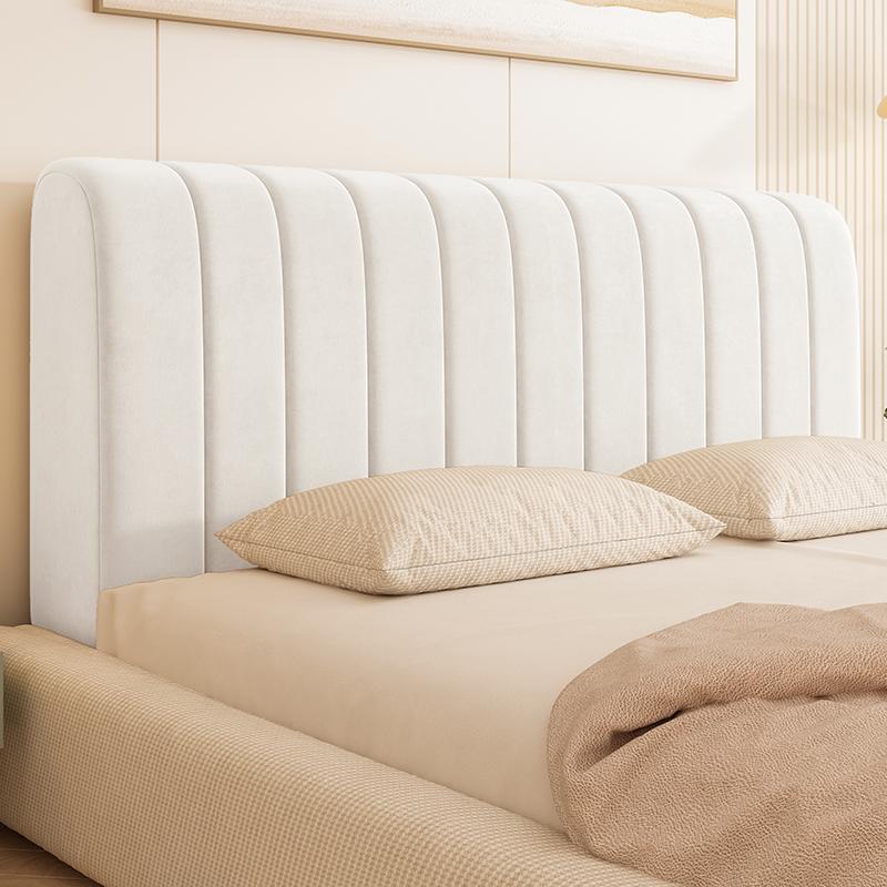 Cream-Colored Headboard Cover Stripes Stretch All-Inclusive
