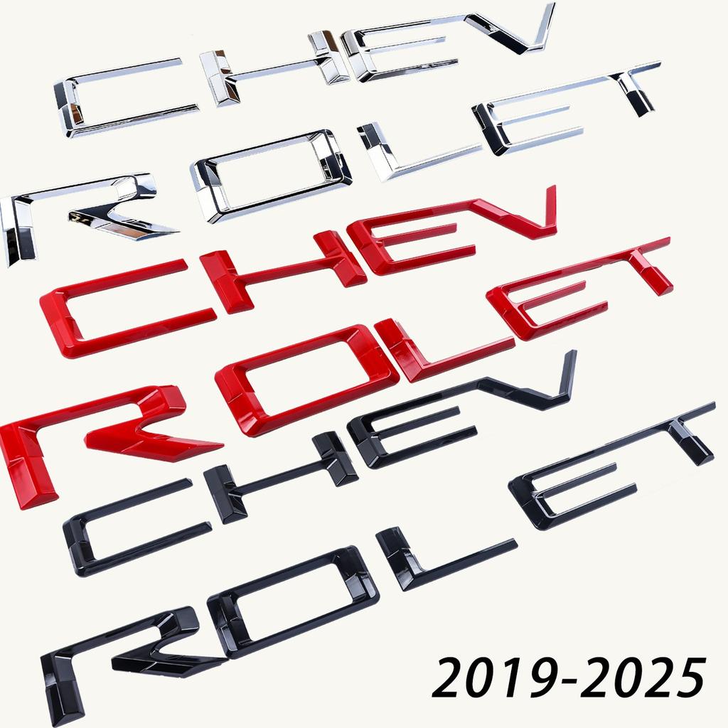 -2025 Tailgate Letters for Chevrolet Silverado 1500 2500HD 3D Decal Sticker