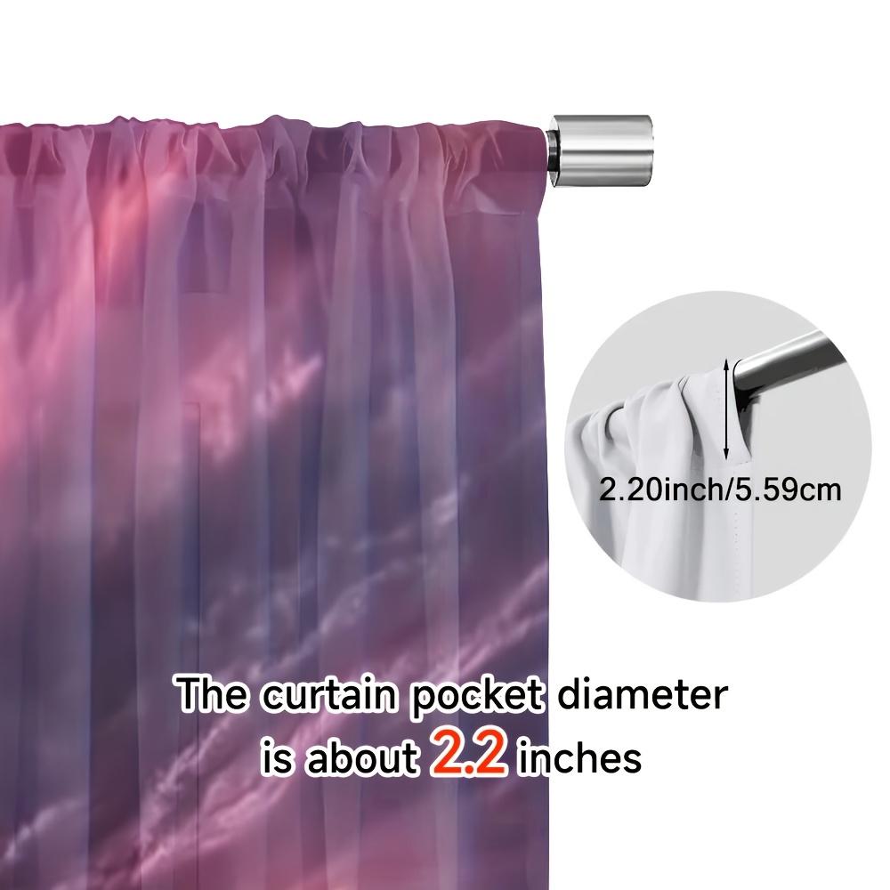 Set Of 2 Colorful Cloud Landscape Curtains Polyester Semi Translucent Drapes Sizes Made Machine Washable