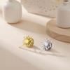 Gold Color Blowball Brooch Stainless Steel Women Brooch Minimalist Flower Lapel Pin  Daily