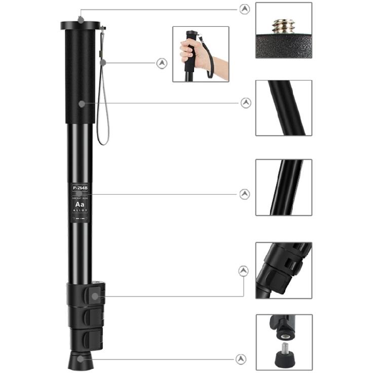 Extendable Lightweight Portable Mini Camera Monopod Phone Stand Handheld Unipod Dslr Camera Video Monopod For Camera
