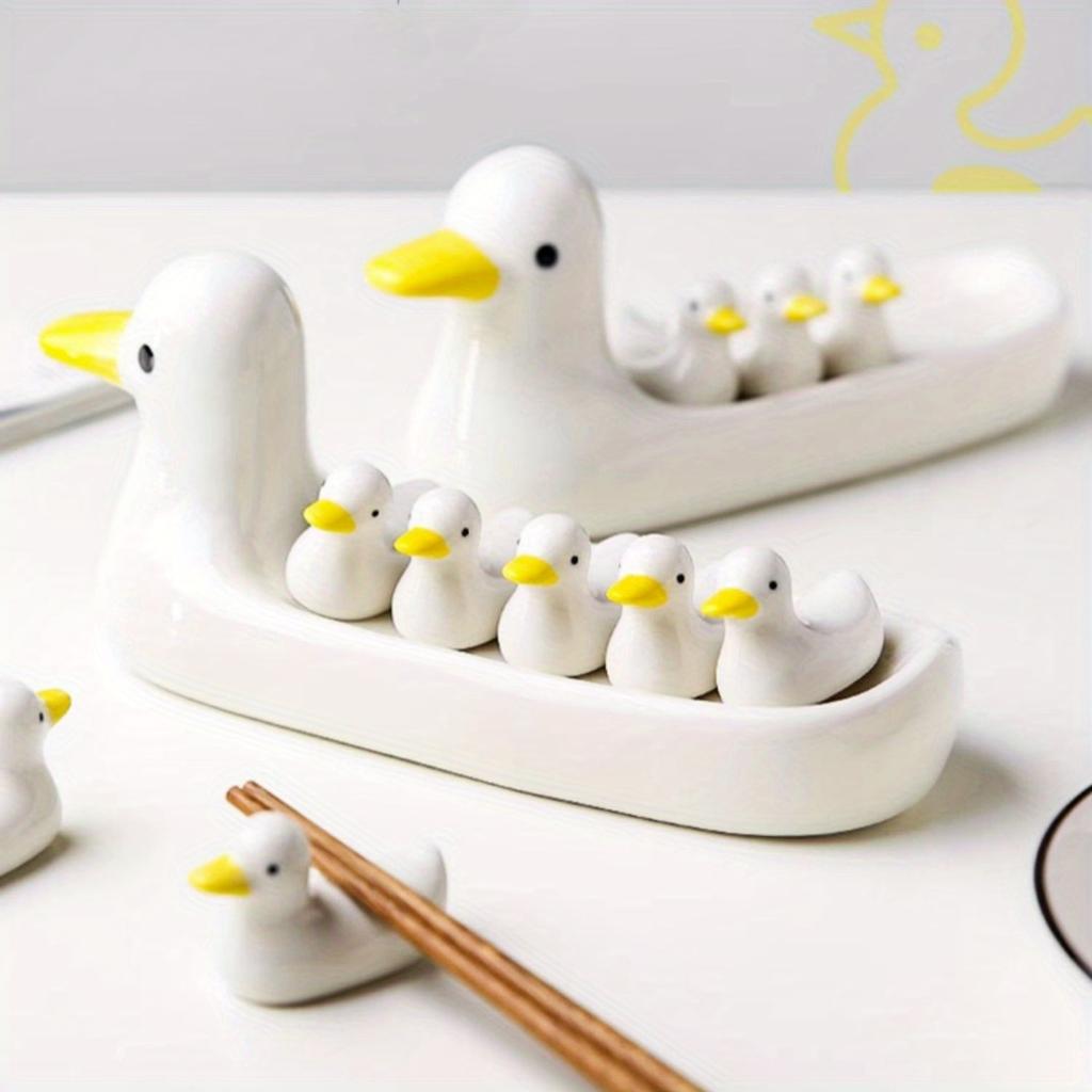 1 set/6 st Söt keramisk ätpinnehållare i japansk stil, Elegant bordsdukning för hemmabruk, Praktiskt och kreativt ätpinne-stöd