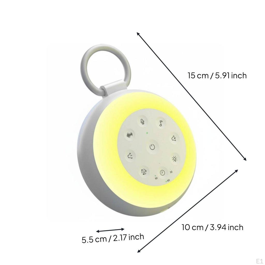 Night Light Portable Infant Sleeping Calmer 24 Soothing Sounds USBCharged Sound Machine for Infants,