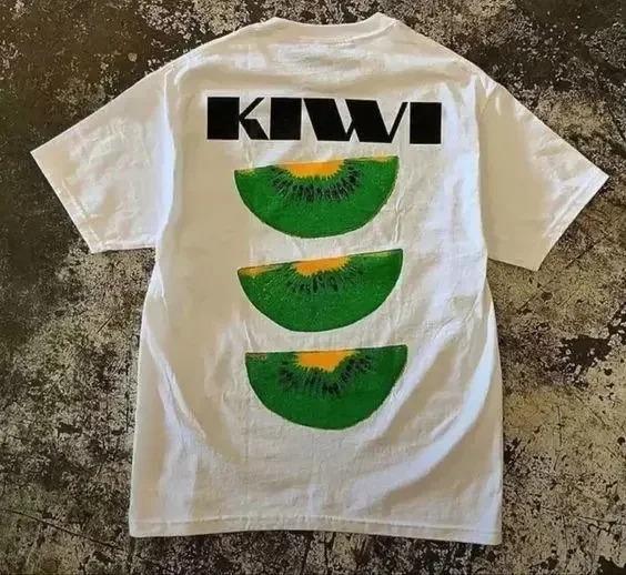 Summer New Fashion Retro Men's T Shirt Fun Fruit Print Tops Cotton Short Sleeve Casual Women Streetwear Round Neck Tees Tops
