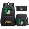 Young Students Schoolbag Animation Three-Piece Backpack Diagonal Hanging Bag Pencil Case