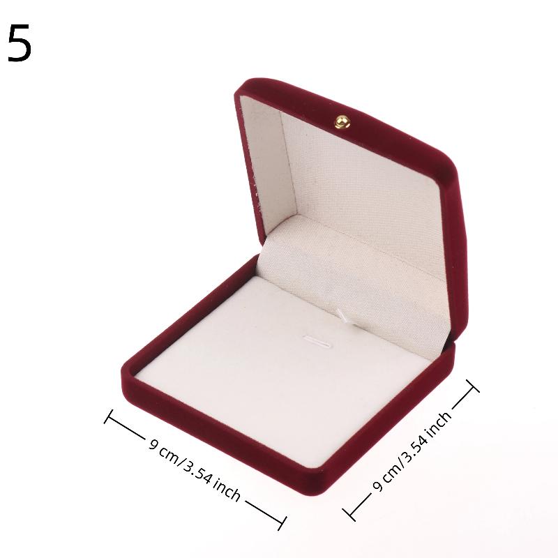 Flocking Gold Buckle Jewelry Box Pendant Ring Necklace Earring Bracelet Display Storage Box Luxury Feelings Packaging Box