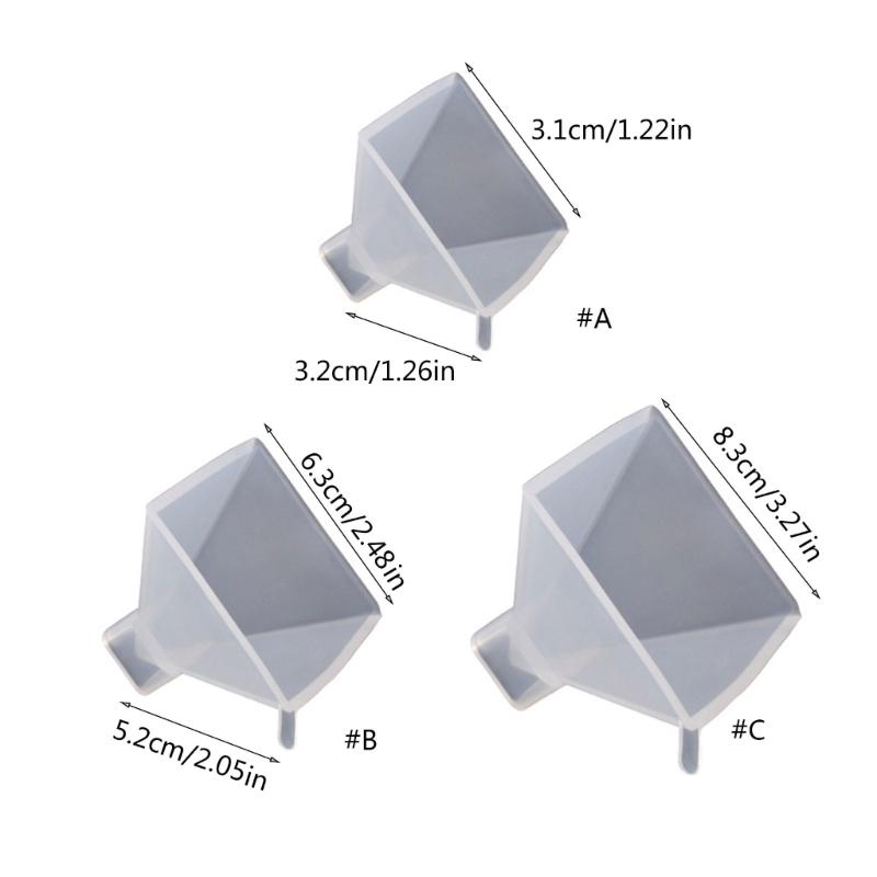 Silicone Pyramid Molds Crystal Epoxy Mold Pyramid Epoxy Resin Casting Mold for DIY Crafts Aromatherapy Candle Making