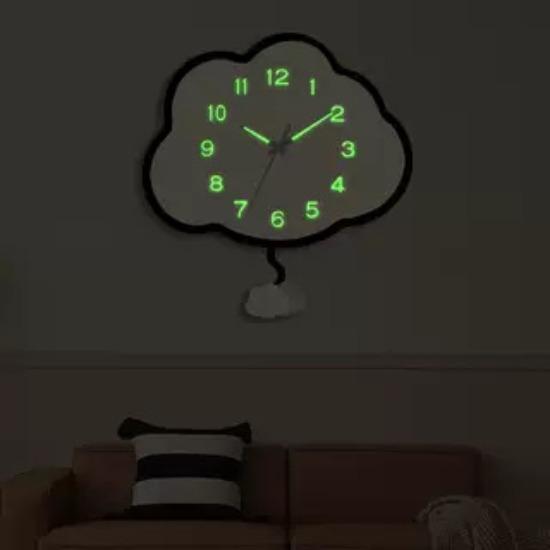 Cream Creative Clock Cloud New Wall Clock Living Room Home Restaurant Wall Hanging Modern Simple Clock Hanging Watch