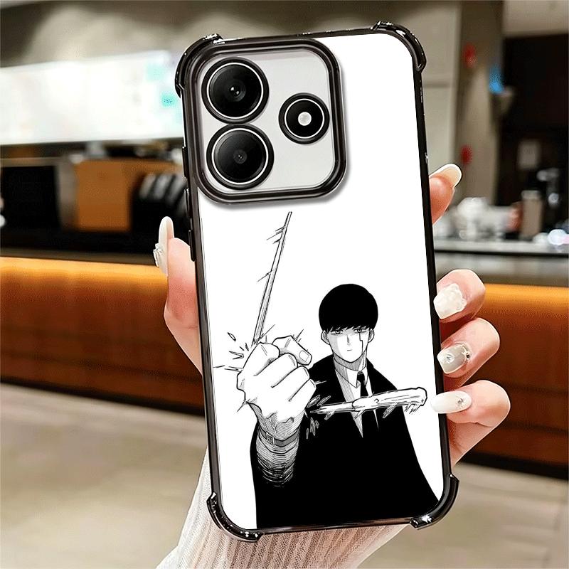 Mashle Magic And Muscles Anime Plating Phone Case For Xiaomi Redmi Note 14 15 Pro Plus 13 12 11 11S 11T 10 9S 9 5G Anti-Fall Air