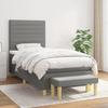 VidaXL Divan Bed and Mattress Dark Grey 90x190 Cm Fabric - Model 3137198