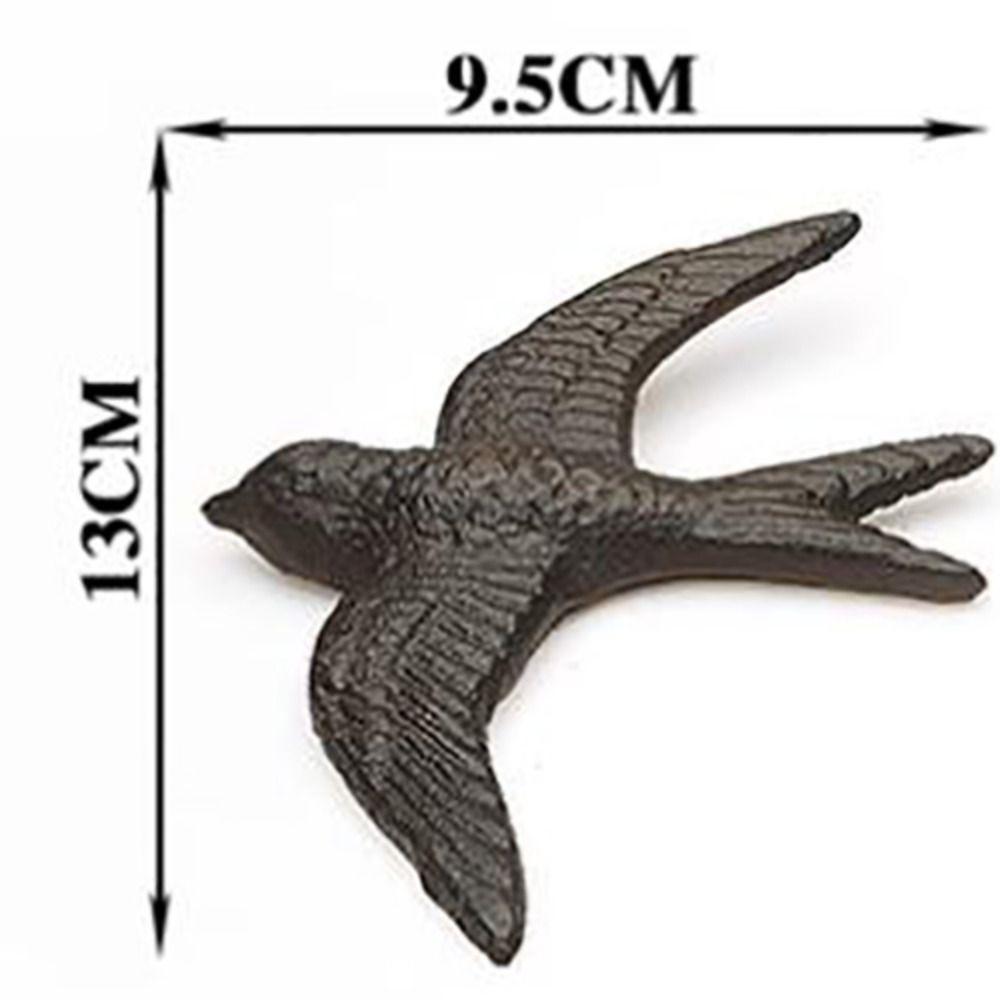 Cast Iron Cast Iron Swallow Black Wind Chime Art Statue  Garden Courtyard