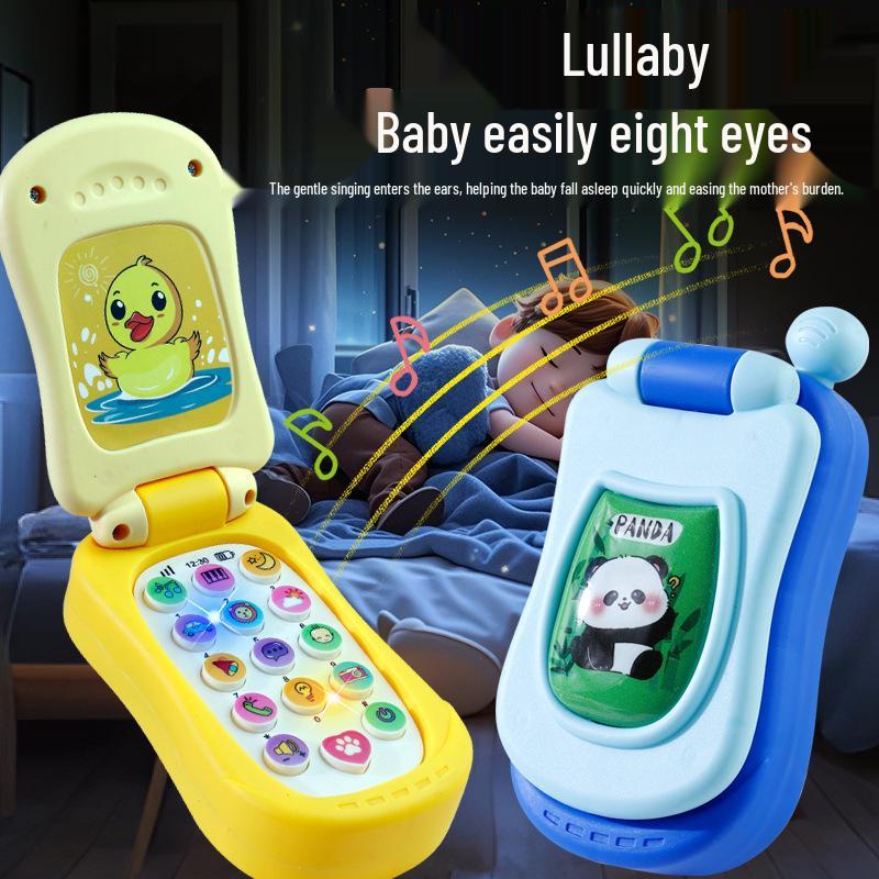 Children's Multifunctional Educational Music Phone Toy with Cartoon Lights