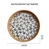 Handmade Rattan Round Light Luxury Tray for Picnic, Fruit, and Candy Storage in the Living Room or Restaurant.