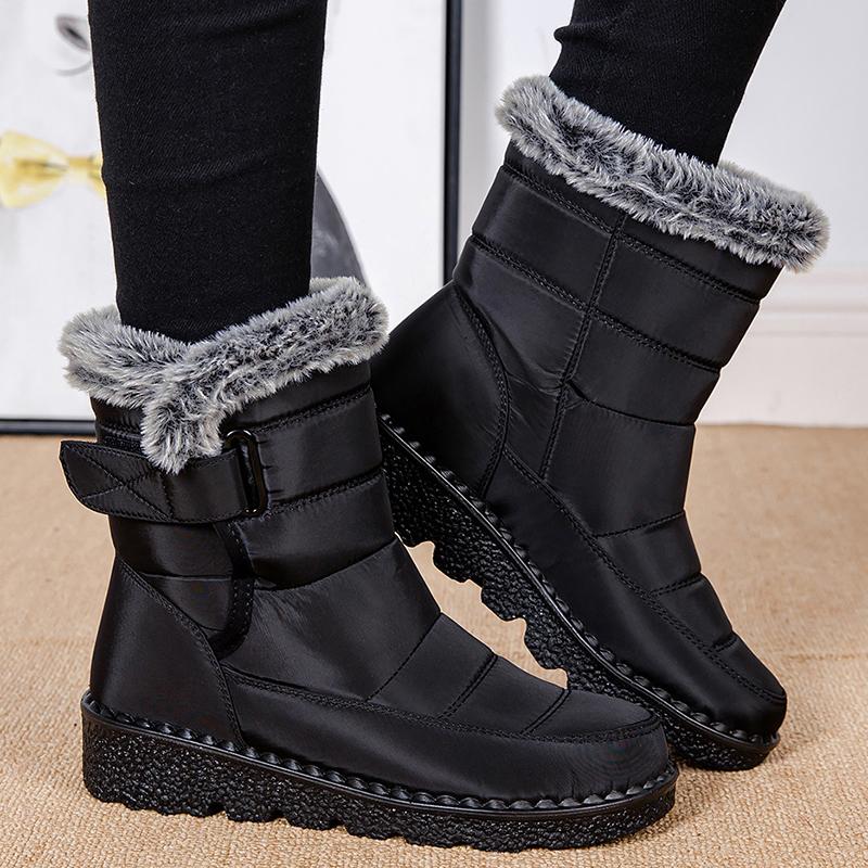 Women'S Boots Snow Flat Women Booties Waterproof Shoes Women Plus Size Ankle Boots Platform Winter Shoes Boots Botas Mujer