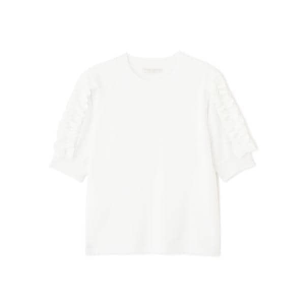 Proportion Body Dressing Ruffle Sleeve Knit Blue Women's Sweater,