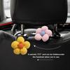 4 PCS Car Seat Headrest Hooks, Cute Flower Vehicle Backseat Hanger Storage Hook, Portable Auto Seat Back Holder Hanging Organizer for Purse Grocery