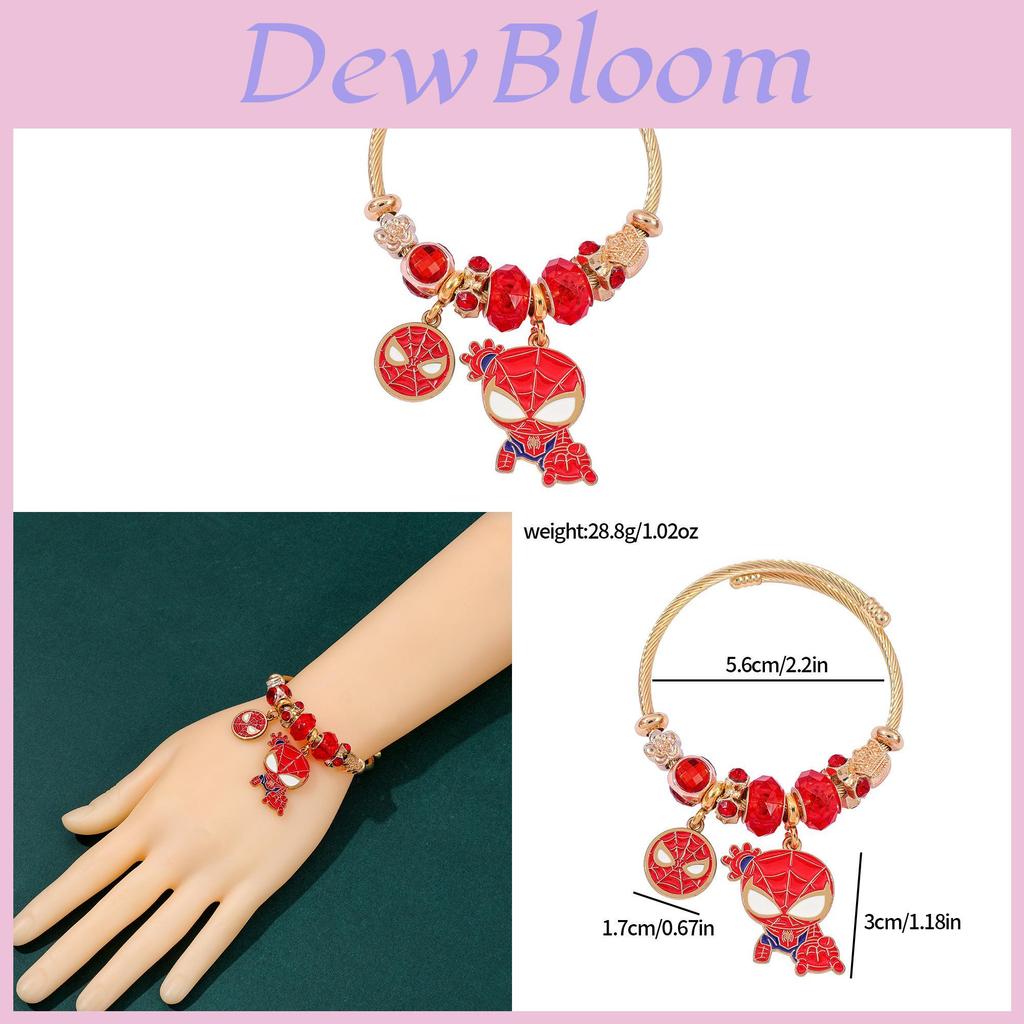Spider Man Wristband Jewelry For Women With Alloy Pendant For Travel Gifts